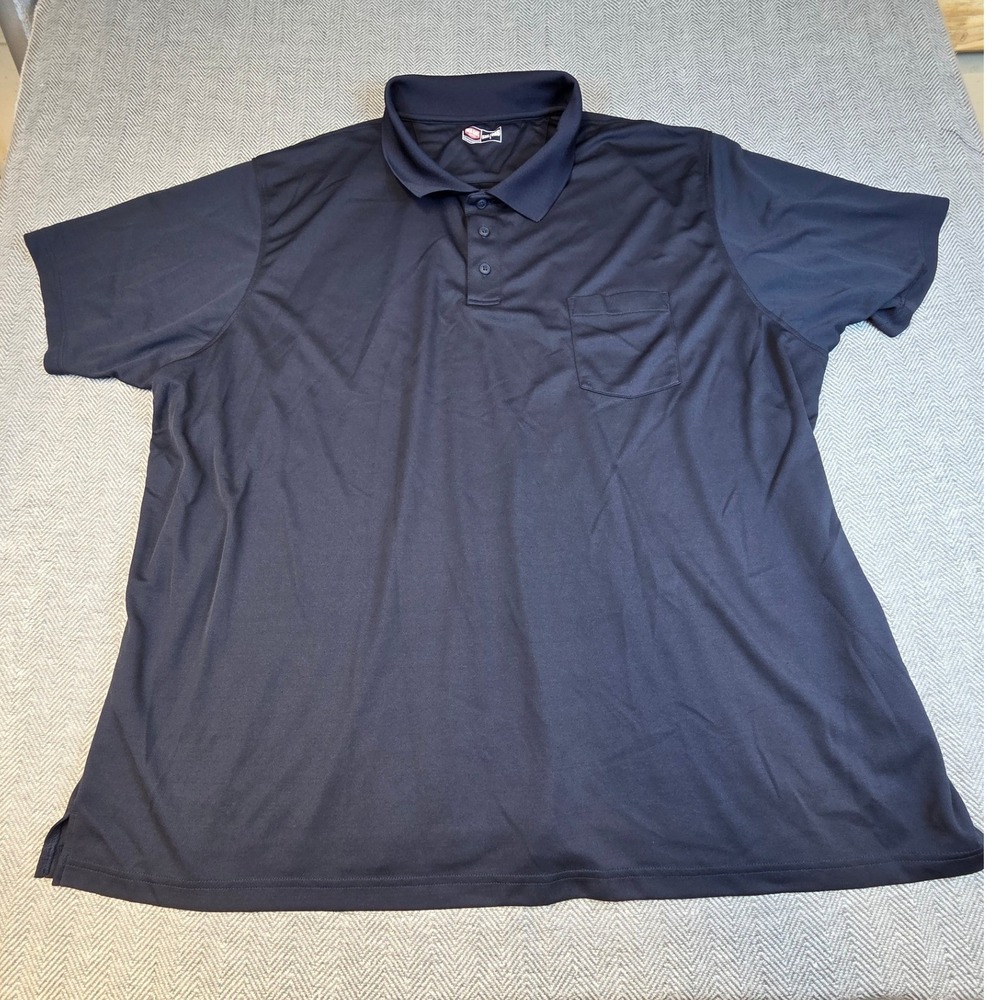Red Kap Mens 5XL Navy Blue Performance Polo Shirt Short Sleeve Pocket SK98NV